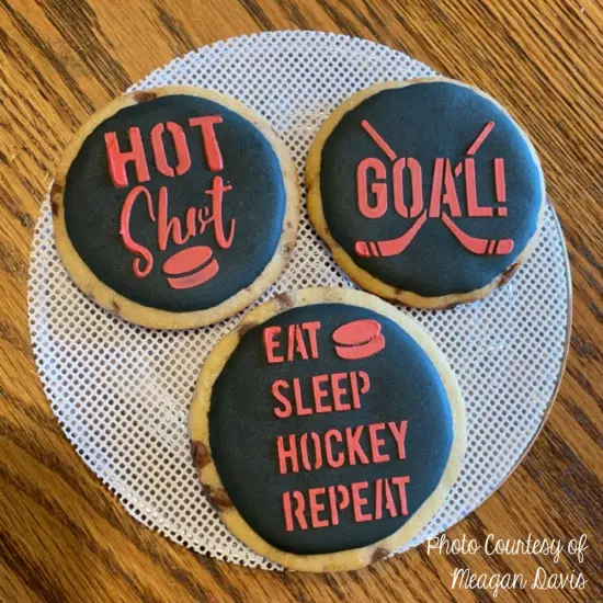 Ice Hockey Messages Cookie Stencil Set | Sports Cookie Stencil | DIY Stencil | Craft Stencil | Confection Couture | {4}