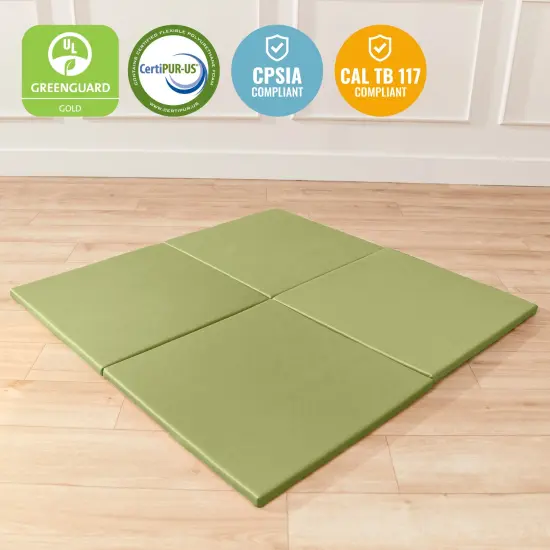 Play Patch Activity Mat Squares, Modular Playmat, 4-Pack Fern Green {6}