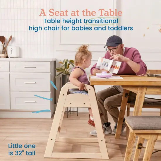 ASATT High Chair, Toddler Chair Antique White {3}