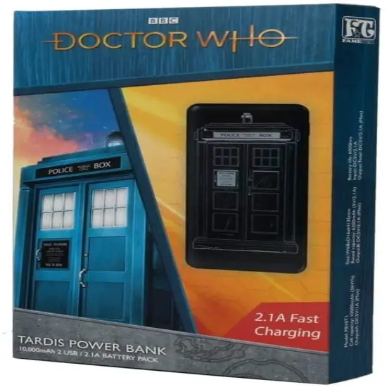 Doctor Who TARDIS 10,000mAh Power Bank with Dual 2.4A USB Charging Ports {3}