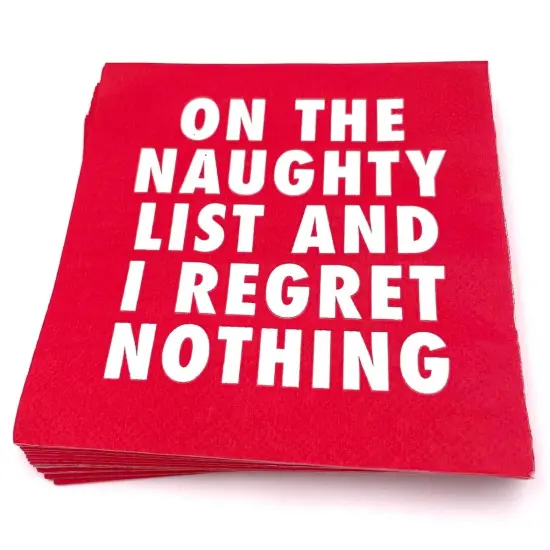 I REGRET NOTHING HOLIDAY COCKTAIL NAPKINS {3}