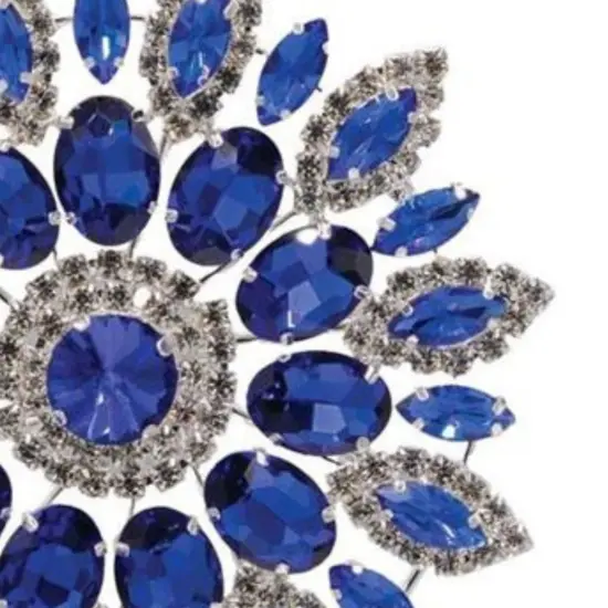 4.25in Hanging Faux Jewel Ornament: Blue {2}