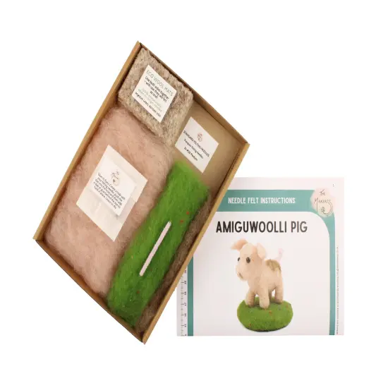 Felting Kit - Tiny Pig Needle Felt Kit {2}