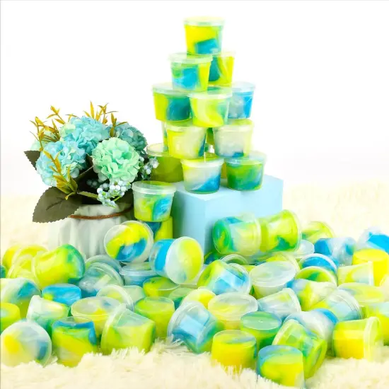 120 Pack Mini Bulk Galaxy Slime Kit {4}