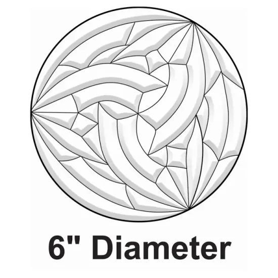 6" Diameter Exquisite Clear Glass Celtic Circle Bevel Cluster EC822 {2}