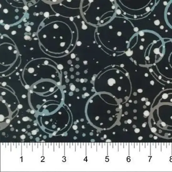 Banyan 83054-99 TABLESCAPE - Water Rings - Black 45" Fabric Per Yard {1}