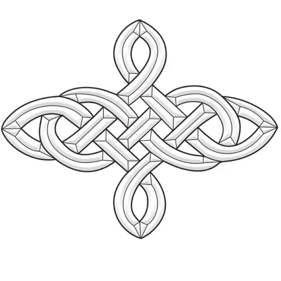 17-1/4" x 14" Exquisite Clear Glass 4-Point Celtic Knot Bevel Cluster EC826 {2}