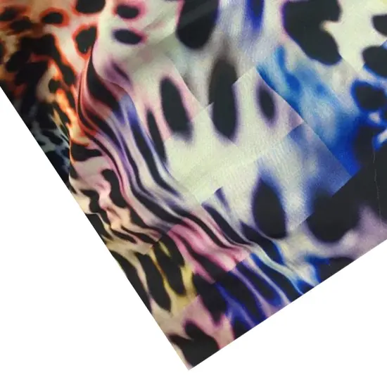 56 Inches Silk Animal Print Fabric Soft Luxury Material {4}