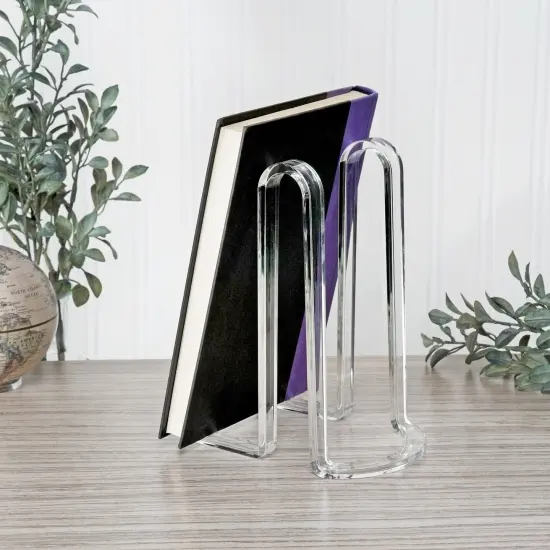 Plymor Clear Acrylic Ribbon-Style Display Easel, 7.5" H x 4" W x 6" D {4}
