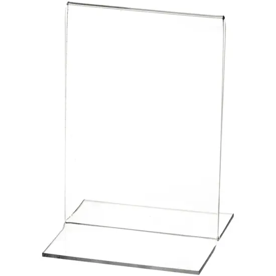 Plymor Clear Acrylic Sign Display / Literature Holder (Bottom-Load), 3.5" W x 5" H {1}