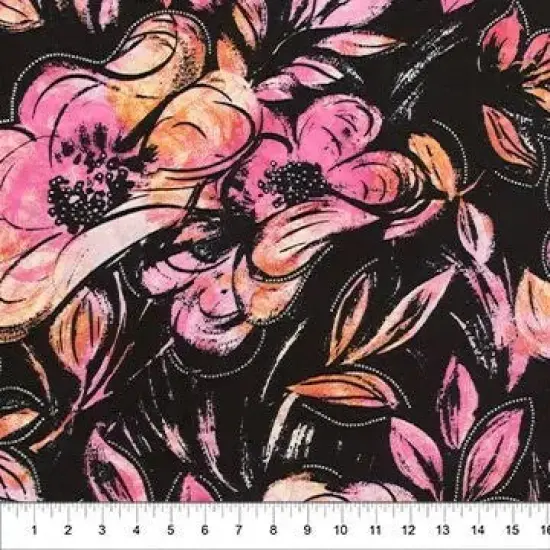 Banyan 83038-53 CMB BATIK BLOOMS - Sunglow 45" Fabric Per Yard {1}