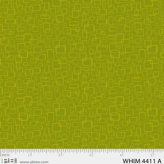 Olive Green Whimsy On The Quad 44"/45" Fabric Per Yard {1}