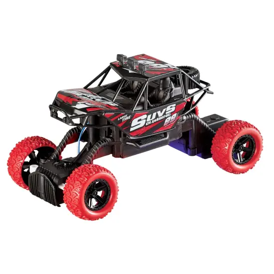 Collections Etc All Terrain Lighted Remote Control Climbing Jeep {2}