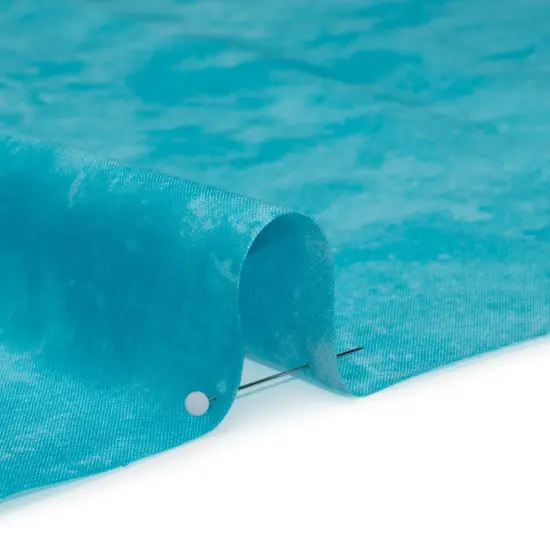 1 Yard Turkish Blue Quilting Cotton Fresco Texture Fabric 44" Wide for Quilts & Apparel {2}