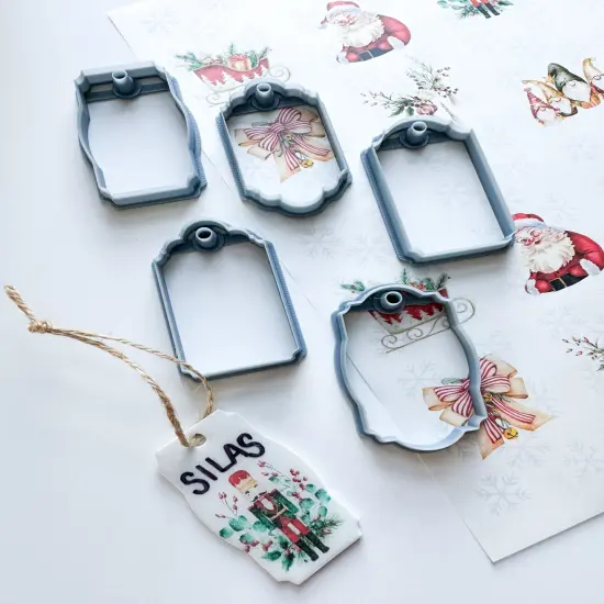 HOLIDAY GIFT TAG BUNDLE OF 5 | CHRISTMAS | CLAY CUTTERS {3}