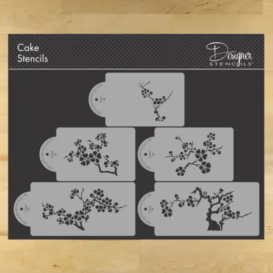 Blooming Cherry Tree Cake Stencil Set | C440 by Designer Stencils | Cake Decorating Tools | {1}
