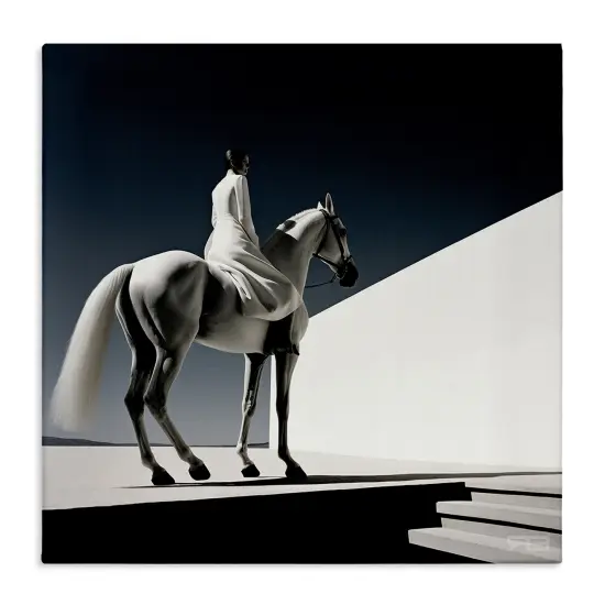 Stupell Industries Contemporary Scene with Horse Canvas Wall Art Design by RB {1}
