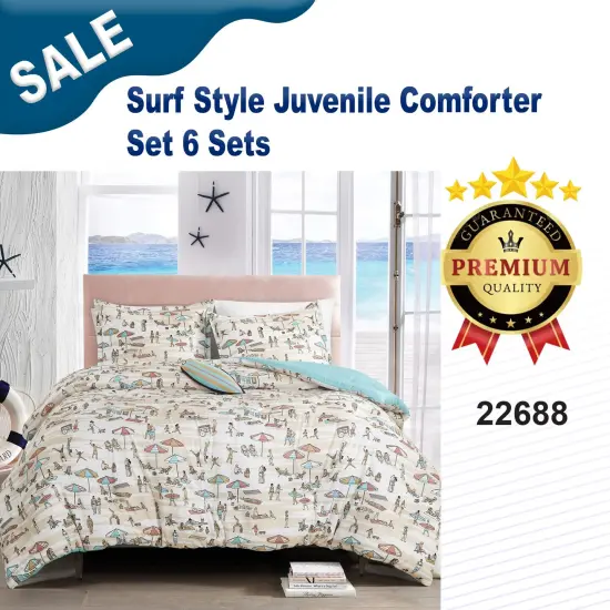 Surf Style Juvenile Comforter Set 6 Sets {1}