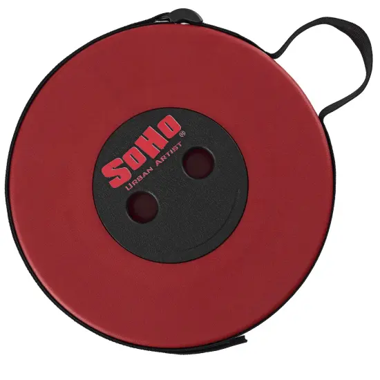 SoHo Urban Artist Collapsible Telescoping Stool with Upgraded Thick Cushion - Lightweight 2.46 lbs Pop Up Stool, Adjustable Seat Height 2.6'' to 17.6'', Portable with Non-Slip Base & Shoulder Strap {4}