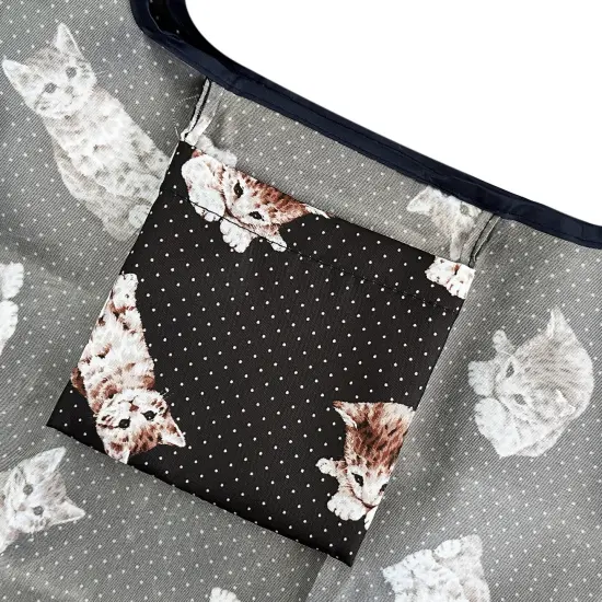 Wrapables Foldable Tote Nylon Reusable Grocery Bag (Set of 2), Cute Kitty {5}