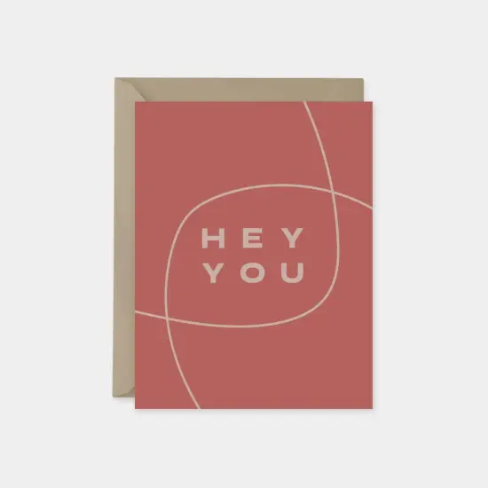 Hey You Card, Modern Friendship Card {4}
