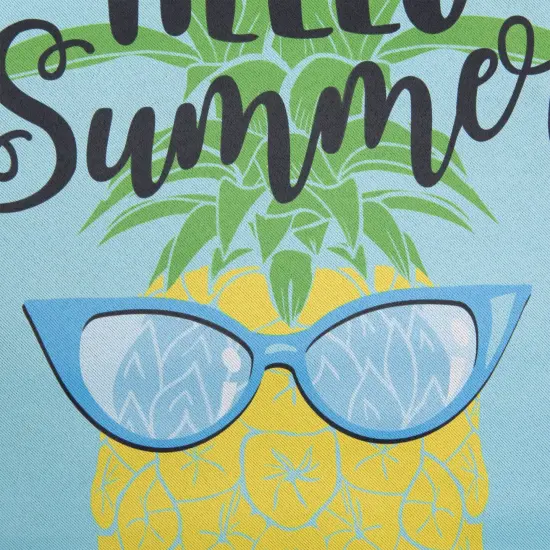 Northlight Hello Summer Pineapple Outdoor Garden Flag - 12.5" x 18" Blue {5}