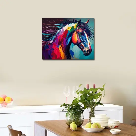 Paint by Numbers for Adults Beginner Horse Paint by Number Kits DIY Acrylic Painting for Adults Kids Paint by Number Abstract Paint by Number Arts Craft, 16 x20 Inch {2}