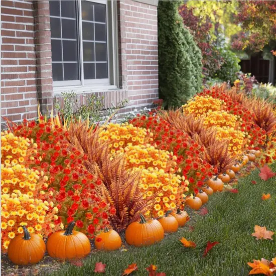 20 Bundles Artificial Fall Flowers Fall Decorations {4}