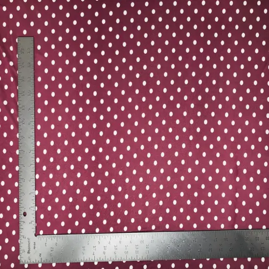1 Yard DTY Double Sided Brushed Knit Small Polka Dot Print Fabric Soft, Elegant, and Versatile 58/60 Inches Wide Olive/Ivory {3}