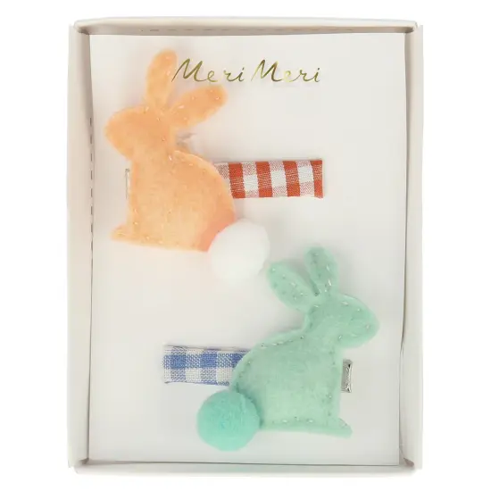 FELT BUNNY HAIR CLIPS {1}