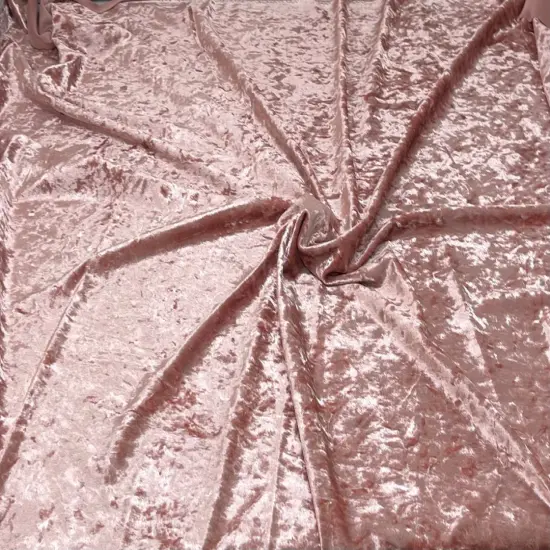 1 Yard Crushed Velvet Velour Stretchy Fabric Soft Plush Stretch 58"-60" Inch Width Mauve {1}