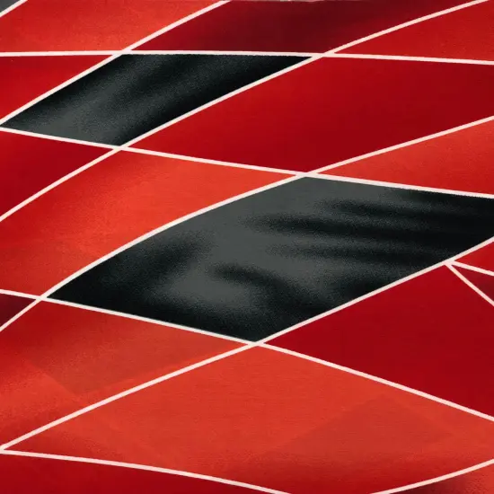 1 Yard ITY Knit Geometric Print Fabric for Fashion and Crafts 60 Inches Wide Red {1}