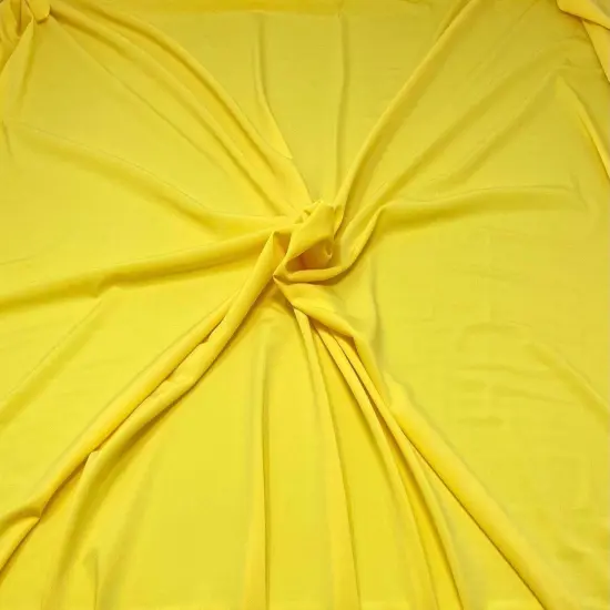 1 Yard Soft ITY Knit Solid Fabric Smooth Stretchy Material for Stylish Draped Clothing 60 Inch Width Yellow {1}