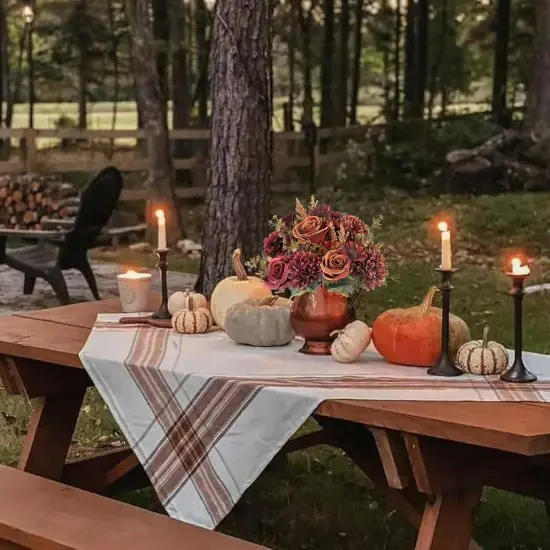 2 Colors Fake Roses Silk Bouquets with Hydrangea Autumn Faux Flowers {4}