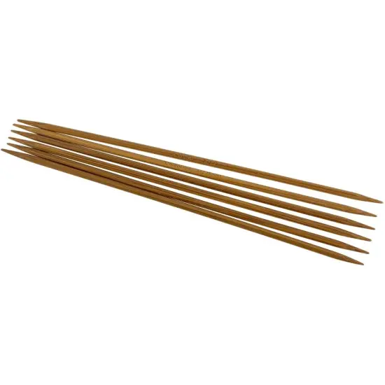 ChiaoGoo Double Point Dark Patina Bamboo Knitting Needles 6" 5/Pkg - Sizes US 1 - 11 (2.25mm - 8mm) {4}