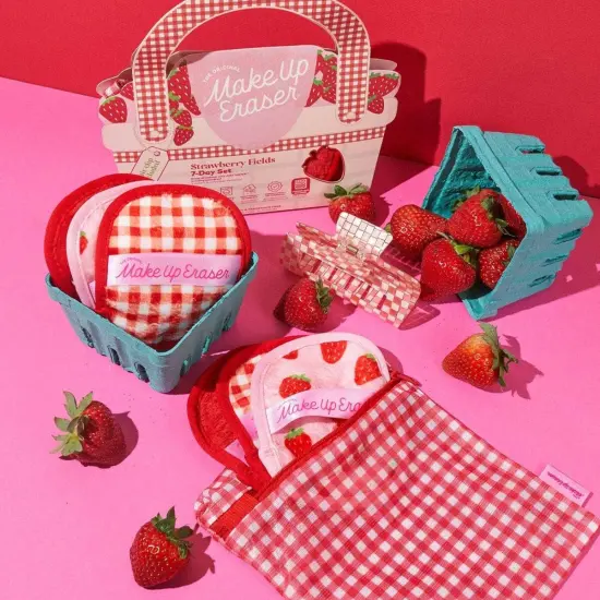 MAKEUP ERASER STRAWBERRY FIELDS 7-DAY SET {2}