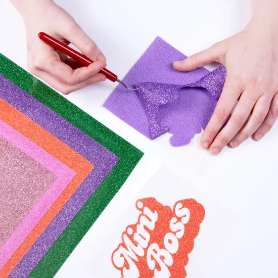 Siser&reg; Glitter Heat Transfer Vinyl, 11.8" x 60" Black {3}