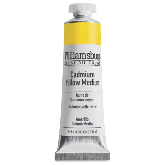 Williamsburg Handmade Oil Paint - Cadmium Yellow Medium, 37 ml tube {2}