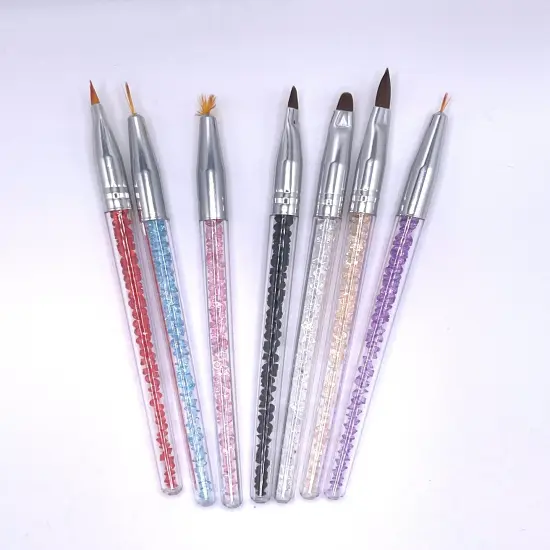 7 Piece Edible Glitter Brush Set Precision Brushes for Dessert Decoration by Cake Pop Box {1}