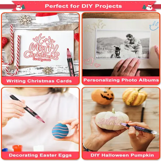 Markers, 12 Glitter Metallic Coloring Doodle Gel Pens, Tween Teen Girl Easter Basket Stuffers Gifts Trendy Stuff, Cute School Art Craft Classroom Supplies Set for Kids Ages 4-16 {4}