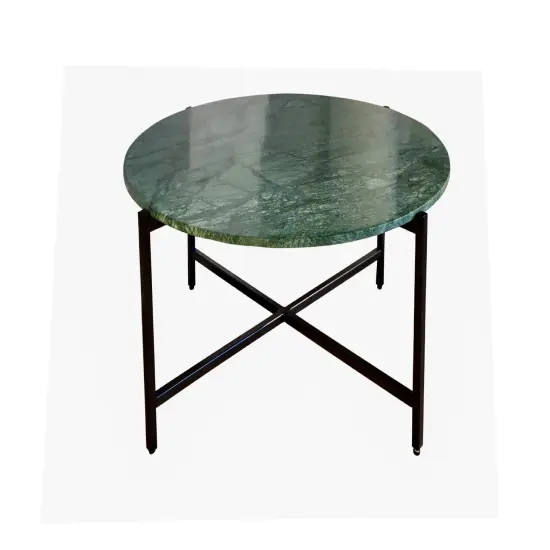 Green Marble Nesting Table with Grey Metal Frame (17" Height) | Elegant & Modern Side Table | Sturdy & Space-Saving Design | Perfect for Living Room, Bedroom, Office & Home D&eacute;cor {1}