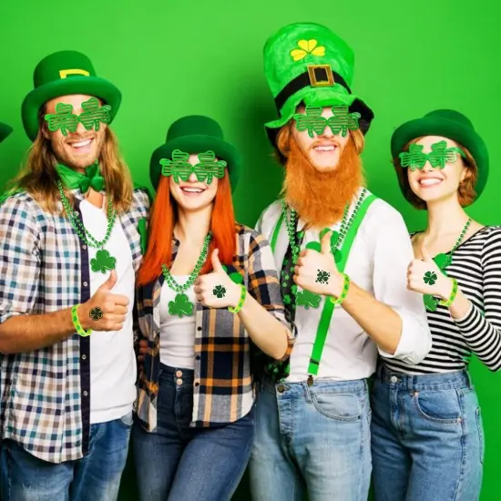 188Pcs St Patricks Day Accessories Party Favors Set Decorations Kids Saint Patricks Day Irish Decor, Green Beads Shamrock for Parades Supplies {5}