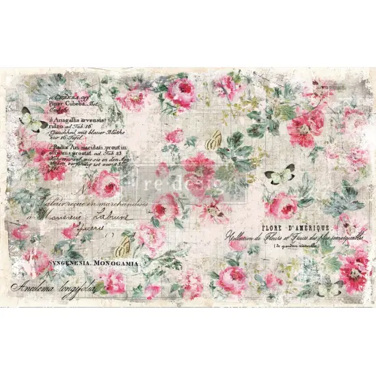 Redesign Decoupage D&eacute;cor Tissue Paper - Floral Wallpaper - 1 sheet (19" x 30") {1}