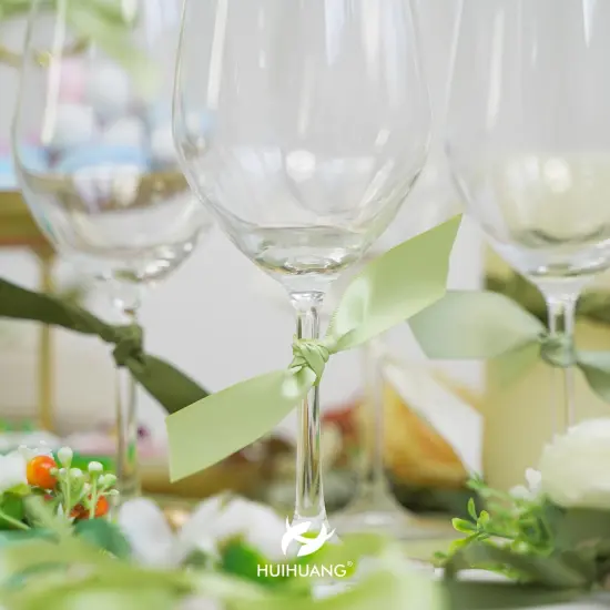 Sage Green Satin Ribbon 1 inch Sage Double-Faced Silk Satin Ribbon for Gift Wrapping Flower Bouquet Wedding Baby Shower Decor Crafts- 6 Colors X 5 Yards Each {4}