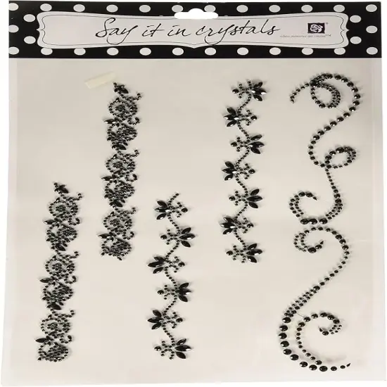 Say It In Crystal Borders Black {1}