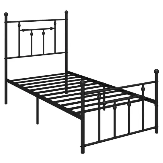 Heavy-duty Metal Bed Frame with Headboard {3}