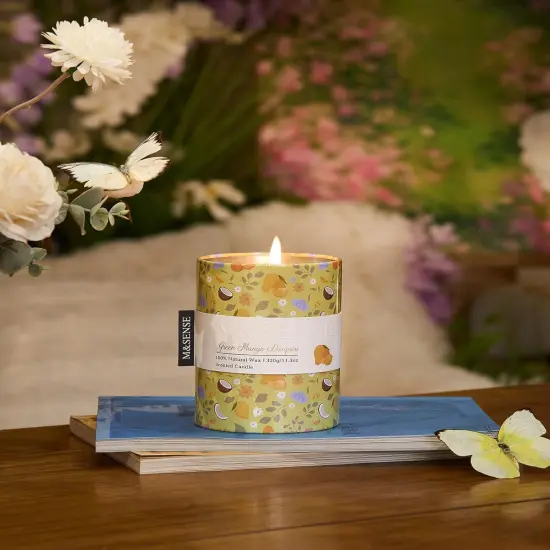 Green Mango Daiquiri Scented Soy Candle, Spring Floral Aromatherapy Gift for Stress Relief, 60-Hour Burn Time Long-Lasting Fragrance, 11.3oz Relaxing Jar Candle for Mom {4}