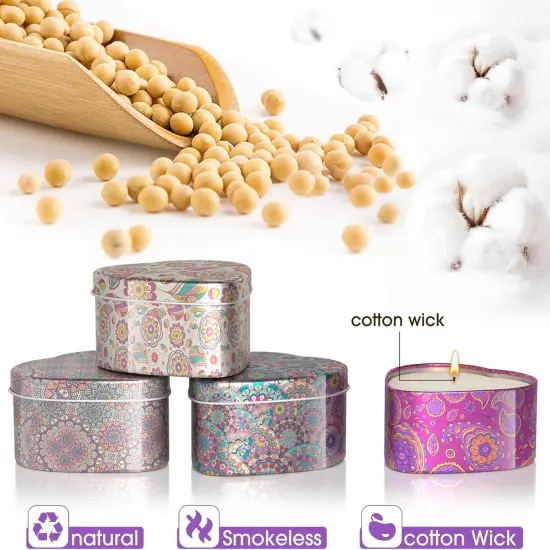 Scented Candles, 4 Pack Candles for Women, Candle Set 4 Different Scents, Natural Ingredients Soy Candles, Candles for Home Scented, Candle Sets for Women Present {4}