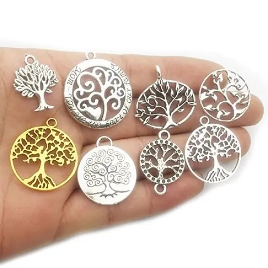 100g Craft Supplies Mixed Tree of Life Pendants Beads Charms Pendants for Crafting, Jewelry Findings Making Accessory for DIY Necklace Bracelet (M075) {4}