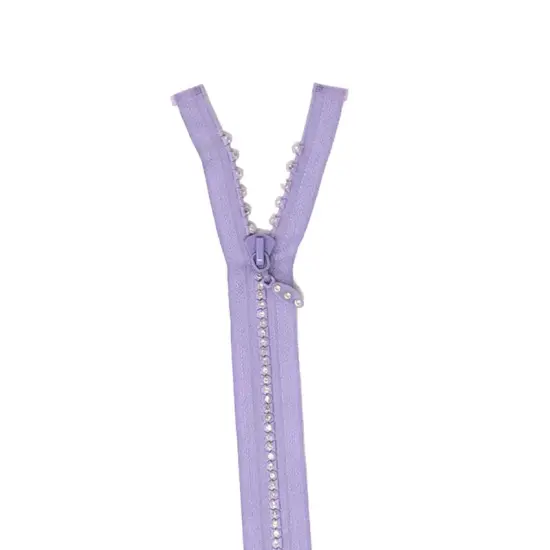 Purple Rhinestone Zipper 12 Inch Plastic Open Bottom {5}